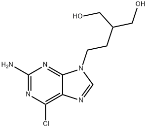 1,3-Propanediol, 2-[2-(2-amino-6-chloro-9H-purin-9-yl)ethyl]- 구조식 이미지