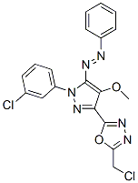 [5-[5-(chloromethyl)-1,3,4-oxadiazol-2-yl]-2-(3-chlorophenyl)-4-methox y-pyrazol-3-yl]-phenyl-diazene Structure