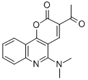 3-Acetyl-5-(dimethylamino)-2H-pyrano(3,2-c)quinolin-2-one Structure