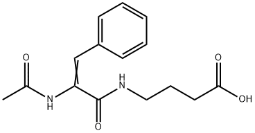 4-((2-(Acetylamino)-1-oxo-3-phenyl-2-propenyl)amino)butanoic acid Structure