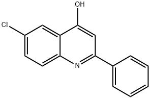6-CHLORO-4-HYDROXY-2-페닐퀴놀린 구조식 이미지