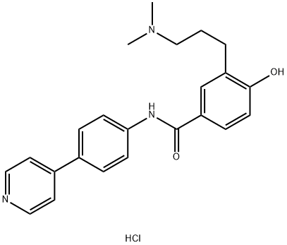 3-[3-(DIMETHYLAMINO)PROPYL]-4-HYDROXY-N-[4-(4-PYRIDINYL)PHENYL]BENZAMIDE DIHYDROCHLORIDE Structure