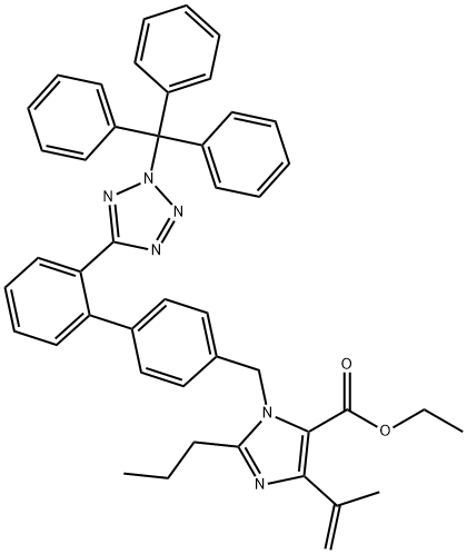 Dehydro N2-TriphenylMethyl OlMesartan Ethyl Ester Structure