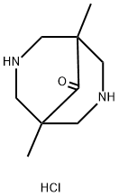 1,5-dimethyl-3,7-diazabicyclo[3.3.1]nonan-9-one dihydrochloride 구조식 이미지