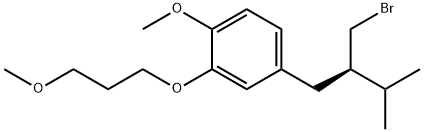 2-(3-Methoxypropoxy)-4-((R)-2-(bromomethyl)-3-methylbutyl)-1-methoxybenzene Structure