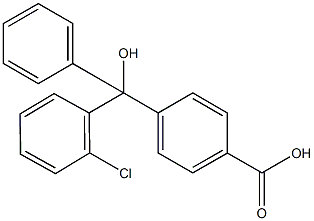 4-[(2-클로로페닐)하이드록시페닐메틸]-벤조산 구조식 이미지
