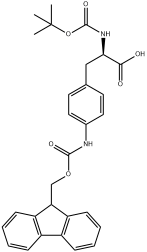BOC-D-PHE(4-NHFMOC)-OH Structure