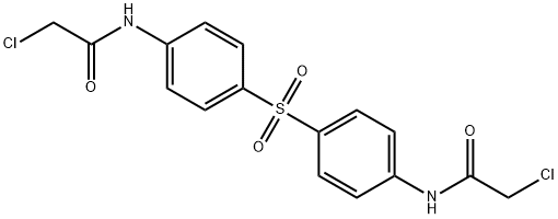 N,N'-[Sulfonylbis(1,4-phenylene)]bis(chloroacetamide) 구조식 이미지