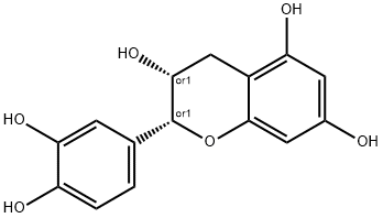 cis-(±)-2-(3,4-dihydroxyphenyl)-3,4-dihydro-2H-1-benzopyran-3,5,7-triol  구조식 이미지