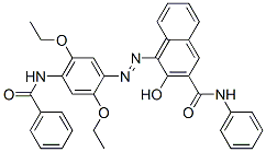 4-[[4-(benzoylamino)-2,5-diethoxyphenyl]azo]-3-hydroxy-N-phenylnaphthalene-2-carboxamide Structure