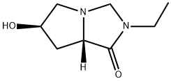 1H-Pyrrolo[1,2-c]imidazol-1-one,2-ethylhexahydro-6-hydroxy-,(6R-cis)-(9CI) Structure