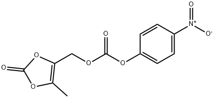 (5-Methyl-2-oxo-1,3-dioxol-4-yl)methyl 4-nitrophenyl carbonate 구조식 이미지