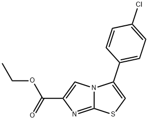 3-(4-클로로페닐)이미다조[2,1-B]티아졸-6-카르복실산에틸에스테르 구조식 이미지