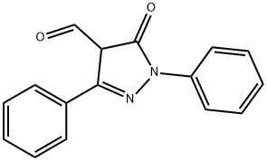 4,5-Dihydro-1,3-diphenyl-4-formyl-1H-pyrazol-5-one 구조식 이미지