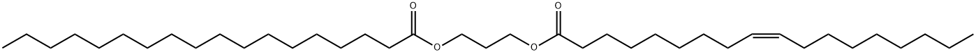 9-Octadecenoic acid (Z)-, 3-[(1-oxooctadecyl)oxy]propyl ester Structure