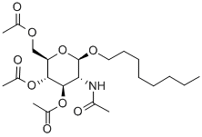 OCTYL-2-ACETAMIDO-3,4,6-TRI-O-ACETYL-2-DEOXY-BETA-D-GLUCOPYRANOSIDE 구조식 이미지