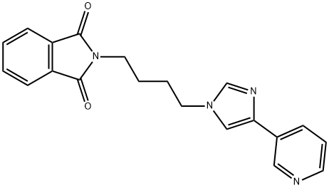 2-[4-[4-(3-Pyridinyl)-1H-imidazol-1-yl]butyl]-1H-isoindole-1,3(2H)-dione 구조식 이미지