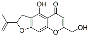 2,3-Dihydro-4-hydroxy-7-hydroxymethyl-2-(1-methylethenyl)-5H-furo[3,2-g][1]benzopyran-5-one 구조식 이미지