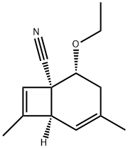 Bicyclo[4.2.0]octa-4,7-diene-1-carbonitrile, 2-ethoxy-4,7-dimethyl-, (1alpha,2ba,6alpha)- (9CI) Structure