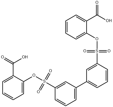 Biphenyl-5,5'-disulfonic acid, bis(salicylate) Structure