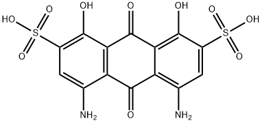 4,5-diamino-9,10-dihydro-1,8-dihydroxy-9,10-dioxoanthracene-2,6-disulphonic acid Structure
