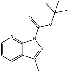 TERT-BUTYL 3-METHYL-1H-PYRAZOLO[3,4-B]PYRIDINE-1-CARBOXYLATE Structure