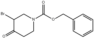 1-Piperidinecarboxylic acid, 3-broMo-4-oxo-, phenylMethyl ester Structure