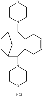 2,9-디모르폴리노-13-티아비시클로(8.2.1)트리덱-5-엔디히드로클로라이드 구조식 이미지