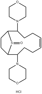 2,9-디모르폴리노-13-티아바이사이클로(8.2.1)트리덱-5-엔13-옥사이드디하이드로클로라이드 구조식 이미지