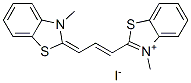 3-methyl-2-[3-(3-methyl-3H-benzothiazol-2-ylidene)prop-1-enyl]benzothiazolium iodide 구조식 이미지