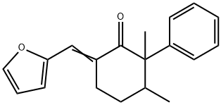 2,3-Dimethyl-6-furfurylidene-2-phenylcyclohexanone Structure