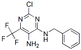 N-벤질-2-클로로-6-(트리플루오로메틸)피리미딘-4,5-디아민 구조식 이미지