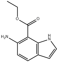 1H-Indole-7-carboxylicacid,6-amino-,ethylester(9CI) 구조식 이미지