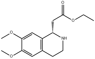 1-이소퀴놀린아세트산,1,2,3,4-테트라히드로-6,7-디메톡시-,에틸에스테르,(1S)- 구조식 이미지