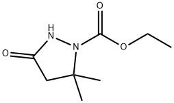 1-Pyrazolidinecarboxylic  acid,  5,5-dimethyl-3-oxo-,  ethyl  ester Structure