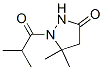 3-Pyrazolidinone,  5,5-dimethyl-1-(2-methyl-1-oxopropyl)- 구조식 이미지