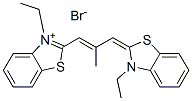 3-ethyl-2-[3-(3-ethyl-3H-benzothiazol-2-ylidene)-2-methylprop-1-enyl]benzothiazolium bromide Structure