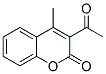 3-Acetyl-4-methyl-2H-1-benzopyran-2-one 구조식 이미지