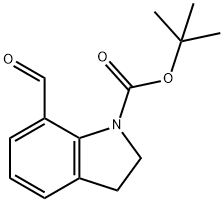 1-BOC-2,3-DIHYDRO-7-INDOLECARBALDEHYDE 구조식 이미지