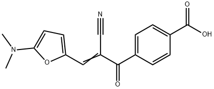 Benzoic  acid,  4-[2-cyano-3-[5-(dimethylamino)-2-furanyl]-1-oxo-2-propenyl]-  (9CI) 구조식 이미지