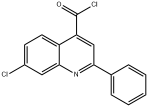 4-QUINOLINECARBONYL CHLORIDE,7-CHLORO-2-PHENYL- Structure