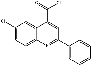 4-퀴놀린카르보닐염화물,6-클로로-2-페닐- 구조식 이미지