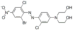 2,2'-[[4-[(2-bromo-6-chloro-4-nitrophenyl)azo]-3-chlorophenyl]imino]bisethanol 구조식 이미지