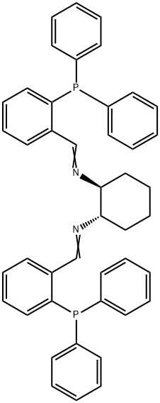 (S,S)-1,2-Bis{{[2-(diphenylphosphino)phenyl]methylene}amino}cyclohexane Structure