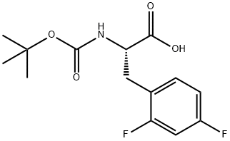 2-TERT-BUTOXYCARBONYLAMINO-3-(2,4-DIFLUORO-PHENYL)-프로피온산 구조식 이미지