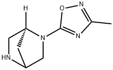 2,5-Diazabicyclo[2.2.1]heptane,2-(3-methyl-1,2,4-oxadiazol-5-yl)-,(1S)-(9CI) 구조식 이미지