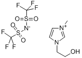 1-(2-하이드록시에틸)-3-메틸이미다졸륨비스(트리플루오로메틸술포닐)이미드 구조식 이미지
