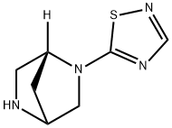 2,5-Diazabicyclo[2.2.1]heptane,2-(1,2,4-thiadiazol-5-yl)-,(1R)-(9CI) 구조식 이미지