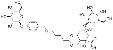 3-Carboxy-3-hydroxy-1,5-dioxo-1,5-pentanediylbis(oxymethylene-4,1-phenylene) bis-beta-D-glucopyranoside Structure