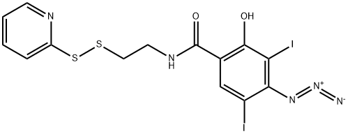 S-[2-(IODO-4-AZIDOSALICYLAMIDO)ETHYLTHIO]-2-THIOPYRIDINE Structure